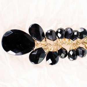 SUSAN HANOVER GOLD & BLACK EVENING NECKLACE | WOMENS